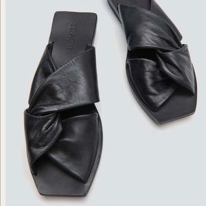 St. Agni soft leather slides 38